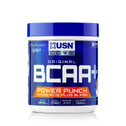 USN BCAA Power Punch Dose, blaue Aufschrift und Deckel, 380 g