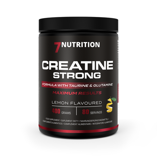 Creatine Strong 400 g supplement tub with lemon flavour, 80 servings