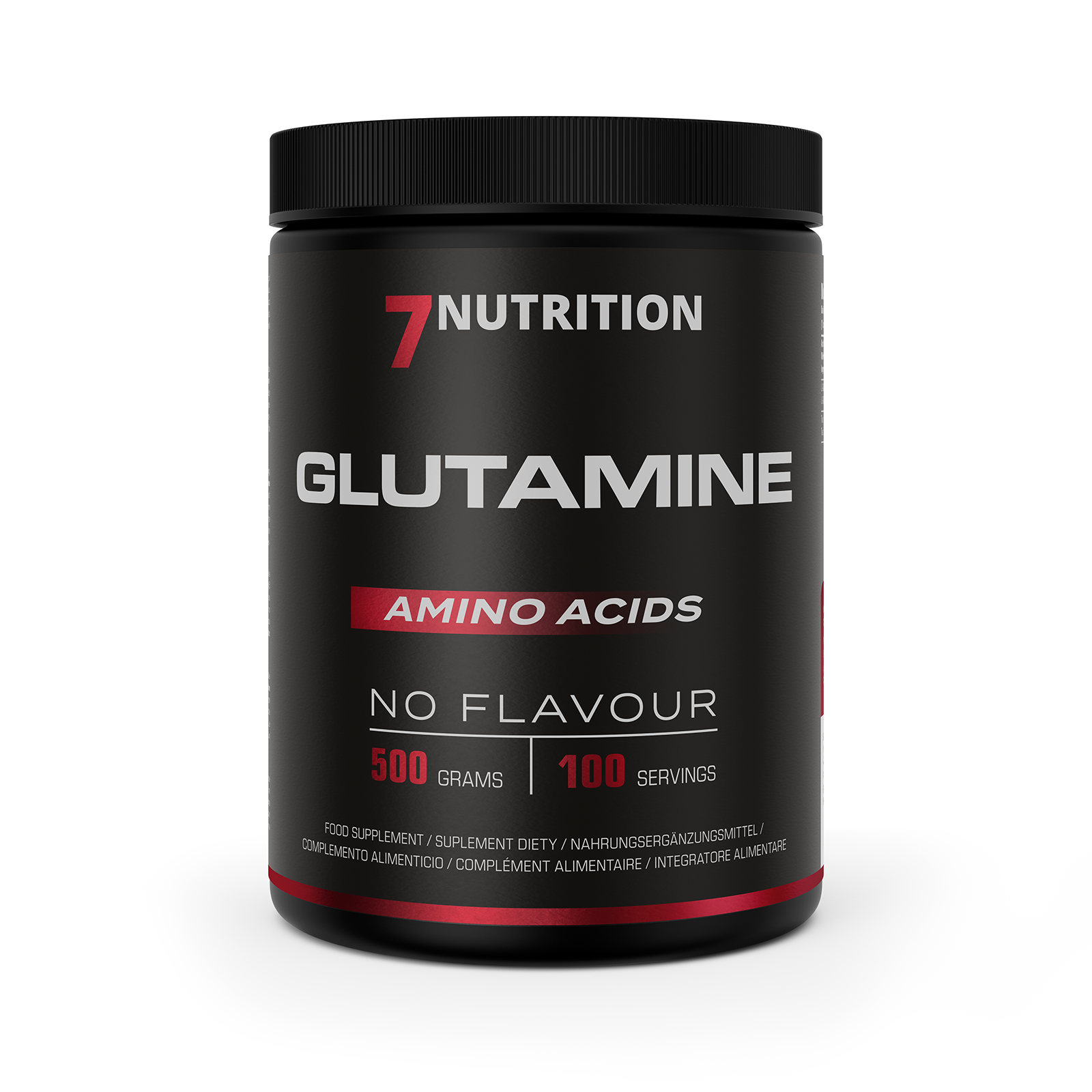 Glutamine amino acids supplement, 500g jar, no flavour, 100 servings