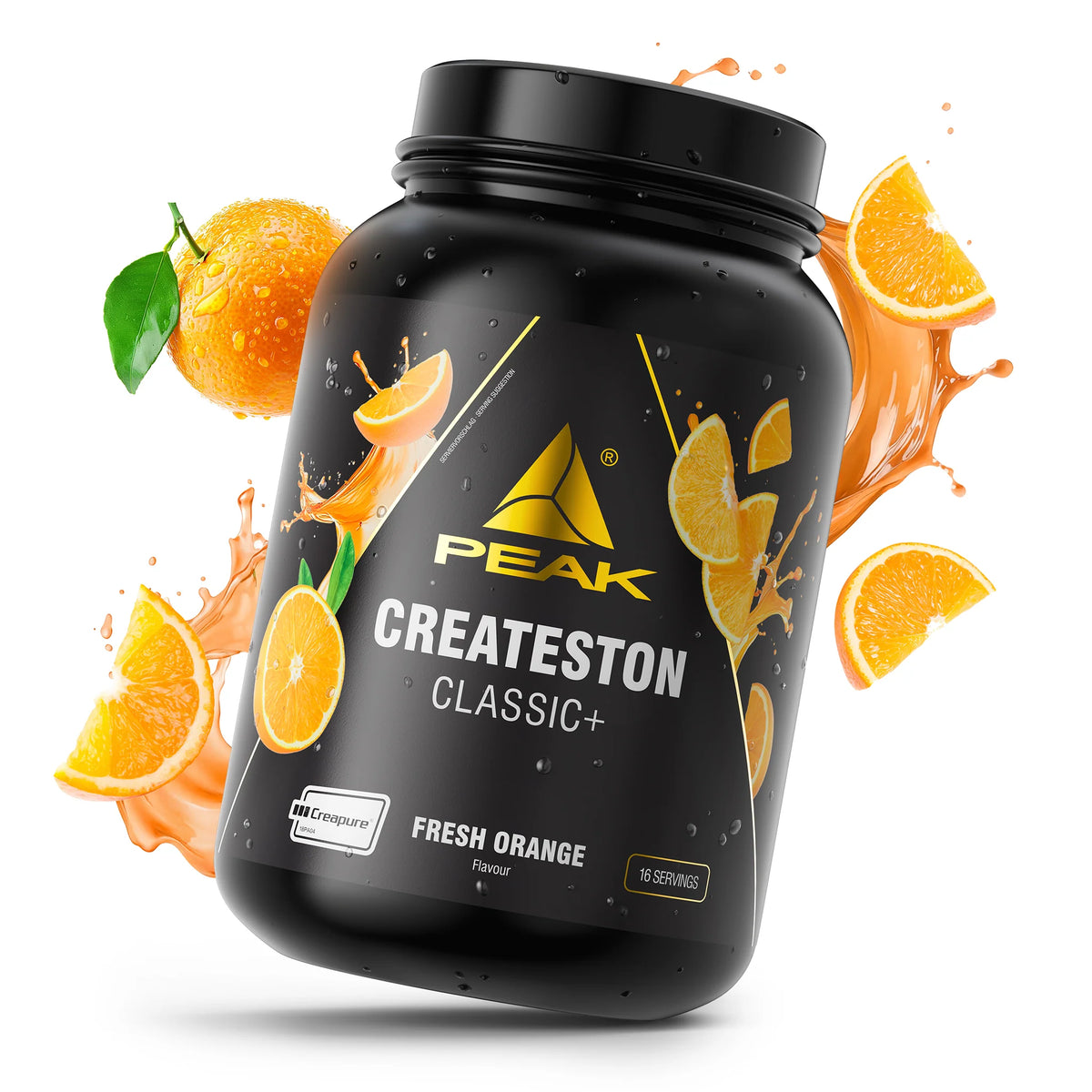 Createston Classic+ Dose von PEAK, schwarz, Aufdruck Fresh Orange