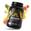 Schwarze PEAK Createston Classic+ Dose mit Tropical-Punch-Label und Fruchtmotiven
