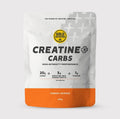Kreatin-Carbs Pulverbeutel Mango-Orange 600 g, Vorderseite, Gold Nutrition