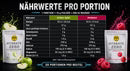 Packungstafel mit Nährwerten pro Portion für Himbeere 200g
