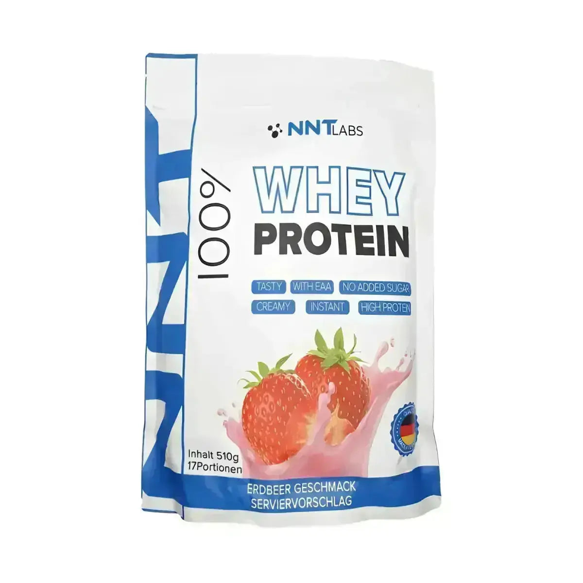 Whey-Protein Beutel mit Erdbeergeschmack, 510 g, 17 Portionen