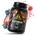 Schwarze Pre-Workout-Dose mit bunt bedrucktem Etikett „Hot Red Punch“ und PEAK-Logo