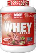 NXT Nutrition Pure Whey Deluxe strawberry milkshake protein tub, 2.1 kg