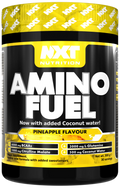 NXT Nutrition Amino Fuel, gelbe Dose mit „PINEAPPLE“-Geschmack