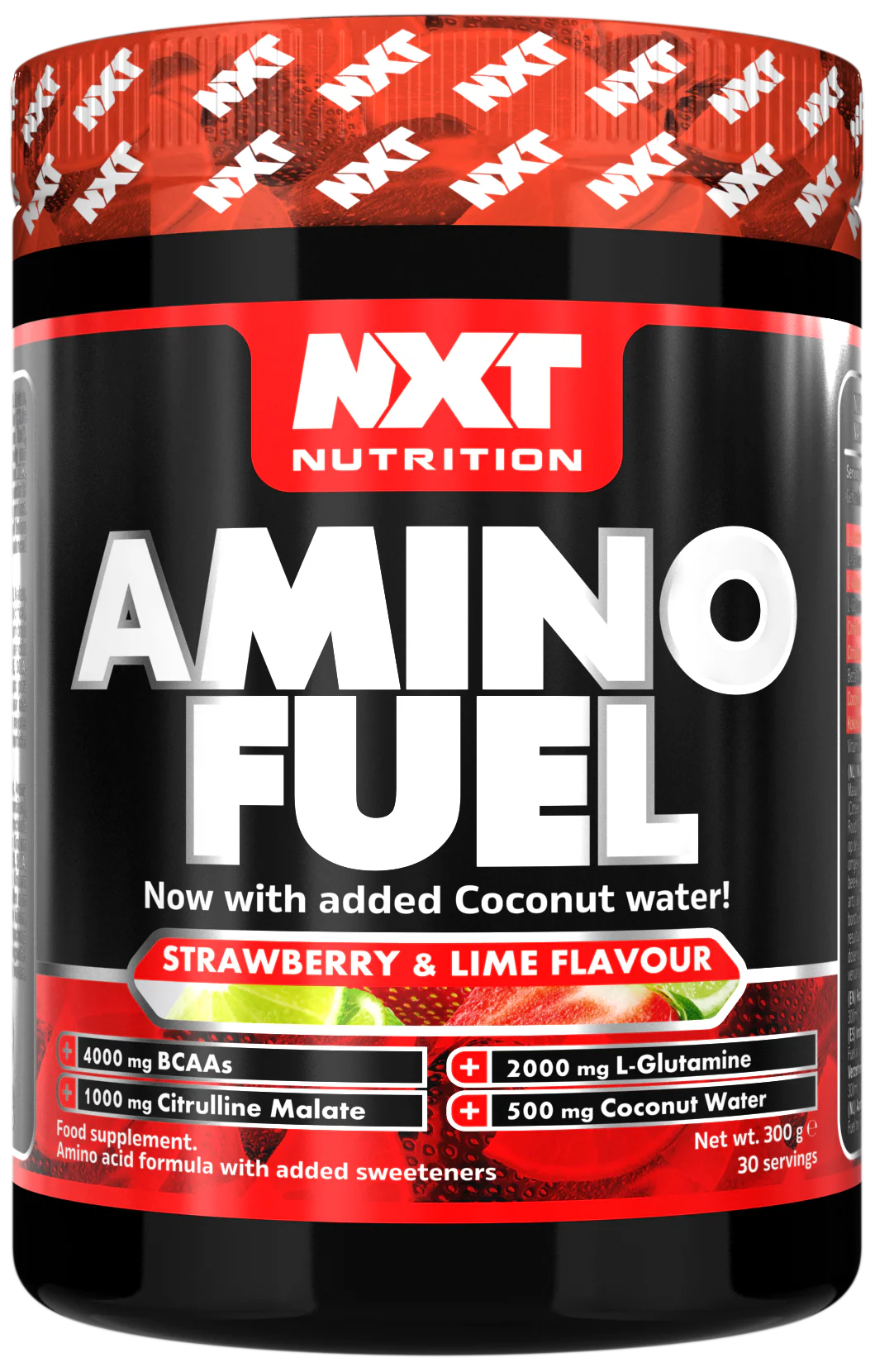NXT Nutrition Amino Fuel Dose, Erdbeere-&-Limette Etikett