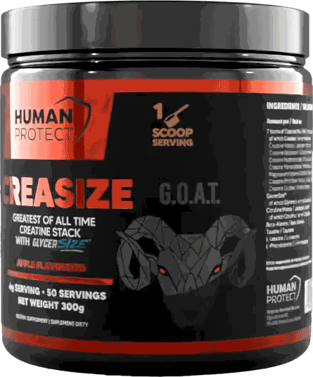 Human Protect CreaSize 300g Apple jar front with red GOAT artwork