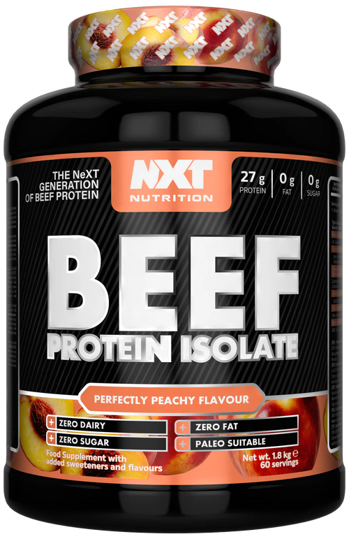 NXT Nutrition Beef Protein Isolate, 1,8 kg, Pastell-Peach Geschmacksrichtung, Dose