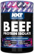 NXT Nutrition Beef-Protein-Isolat 540 g, Dose mit Fruit-of-the-Forest-Aroma-Angabe