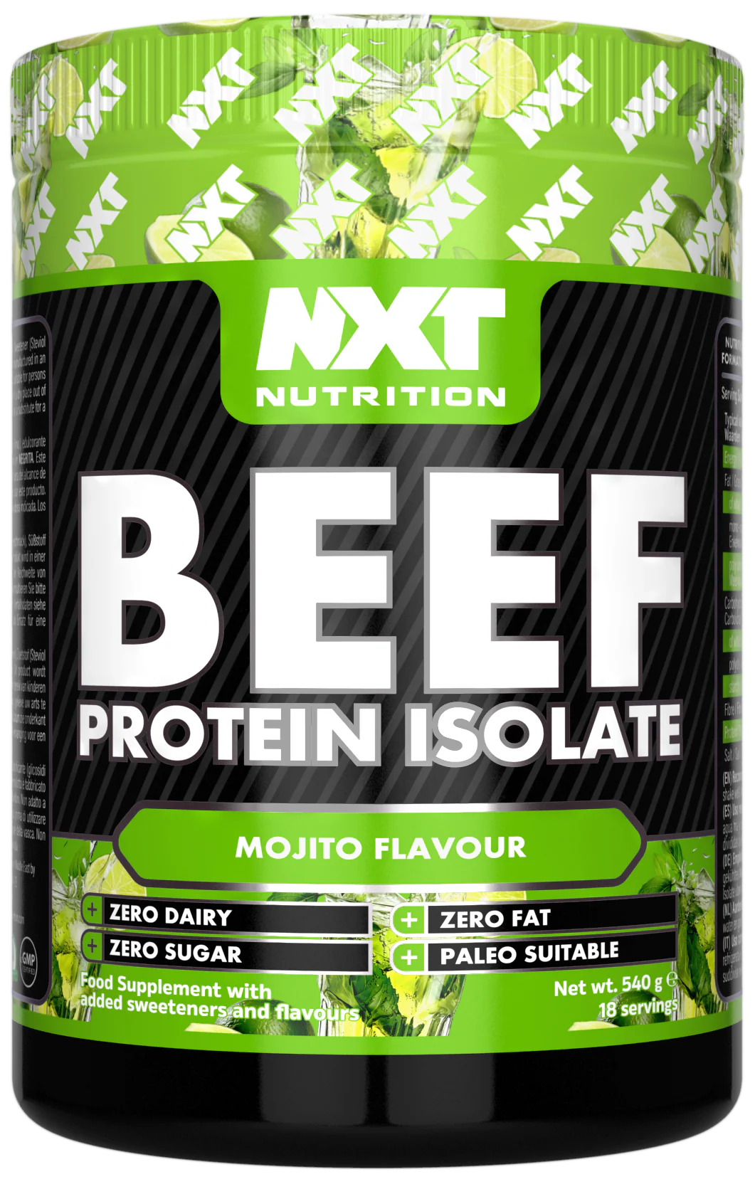 NXT Nutrition Beef Protein Isolate Mojito Flavor Dose, 540 g