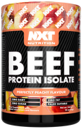 NXT Nutrition Rind-Protein-Isolat Dose, Perfectly Peachy, 540 g, mit Nährwert-Highlights