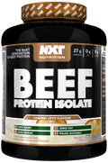 NXT Nutrition Beef Protein Isolate 1.8 kg, Caramel Latte flavour, supplement tub