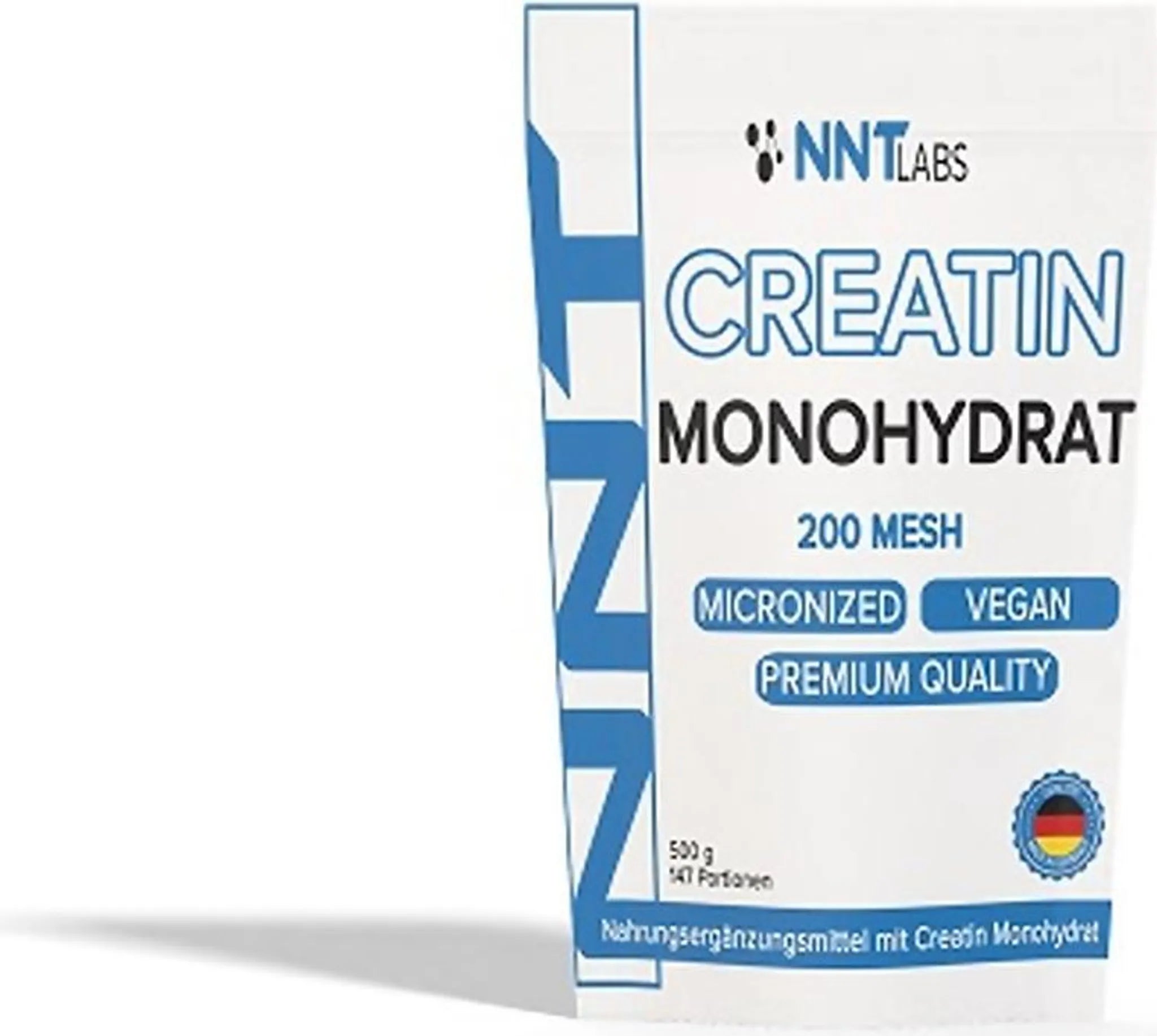 Creatin-Monohydrat Beutel 500 g von NNT LABS, 200 Mesh, vegan