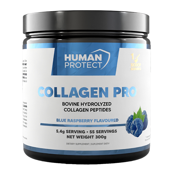 Kollagen-Pro Dose mit blauem Himbeeraroma, 300 g, hydrolysierte Kollagenpeptide