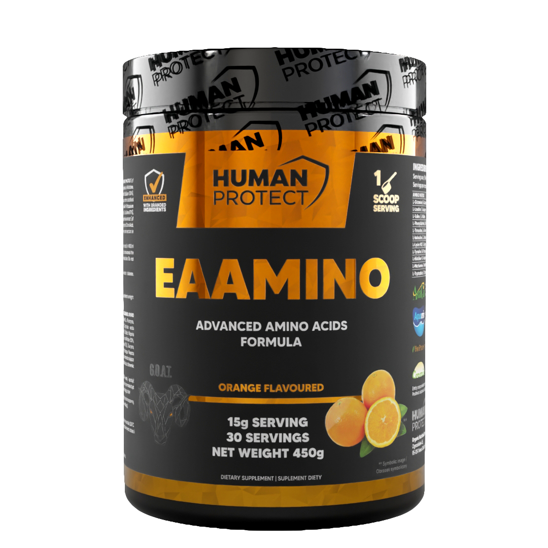 EAAMINO 450 g Orange, Dose mit Frontaufdruck und 30 Servings