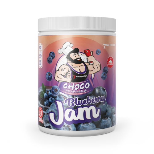 Blueberry Jam 1000g jar, purple label with blueberries