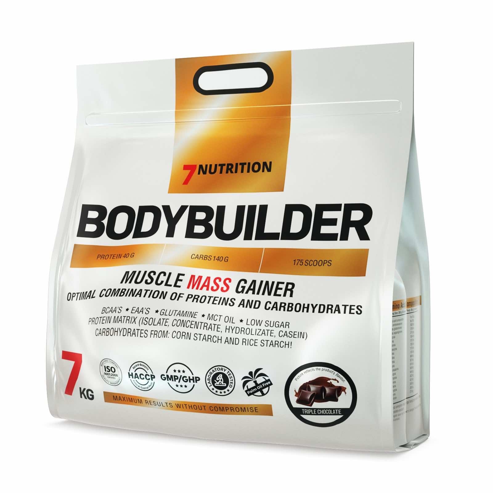 7NUTRITION Bodybuilder 7000g Triple Chocolate protein powder bag