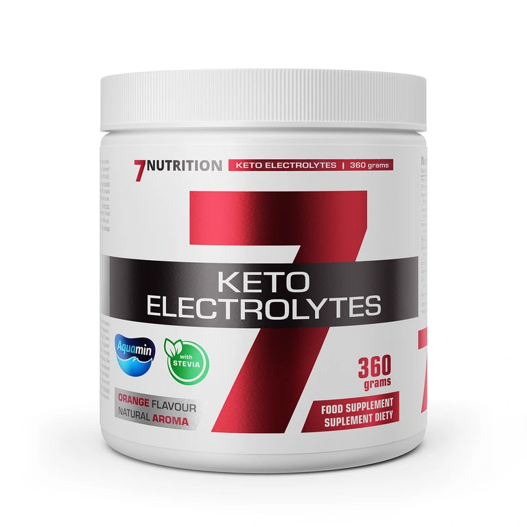 7Nutrition Keto-Elektrolyte Nahrungsergänzung, Dose 360 g mit Orange-Aroma