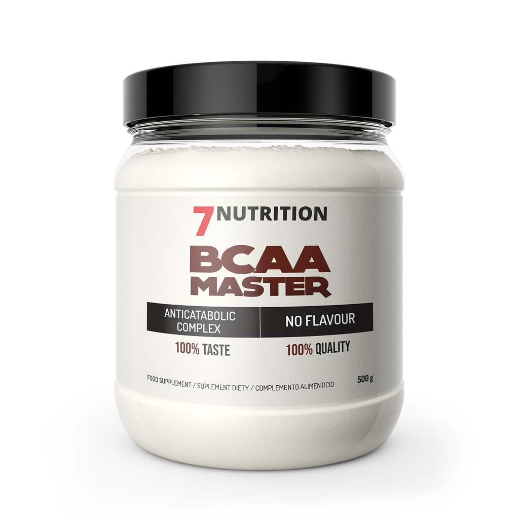Nahrungsergänzung im Glas mit BCAA-Master Aufdruck, ungesüßt, 500 g