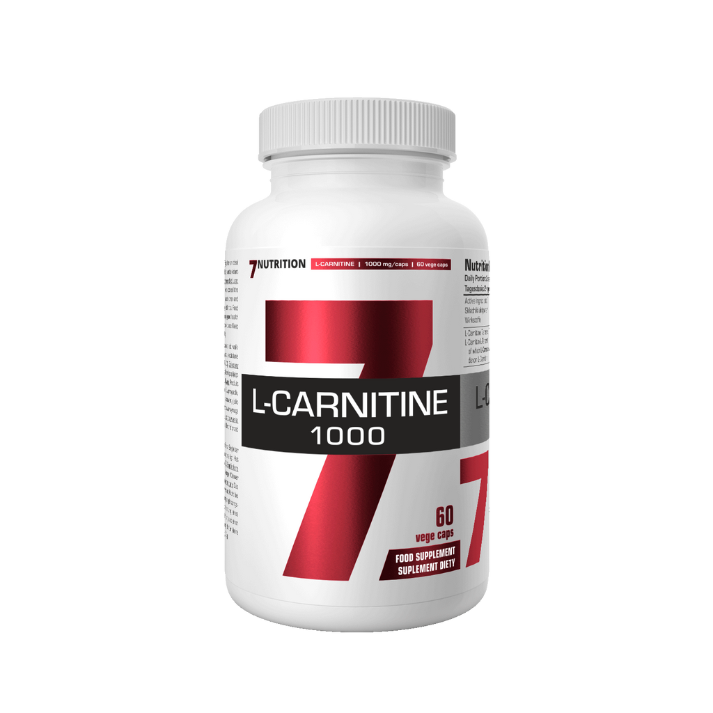 L-Carnitine 1000 Kapseln: Dose mit „L-CARNITINE 1000“ und 60 veg caps