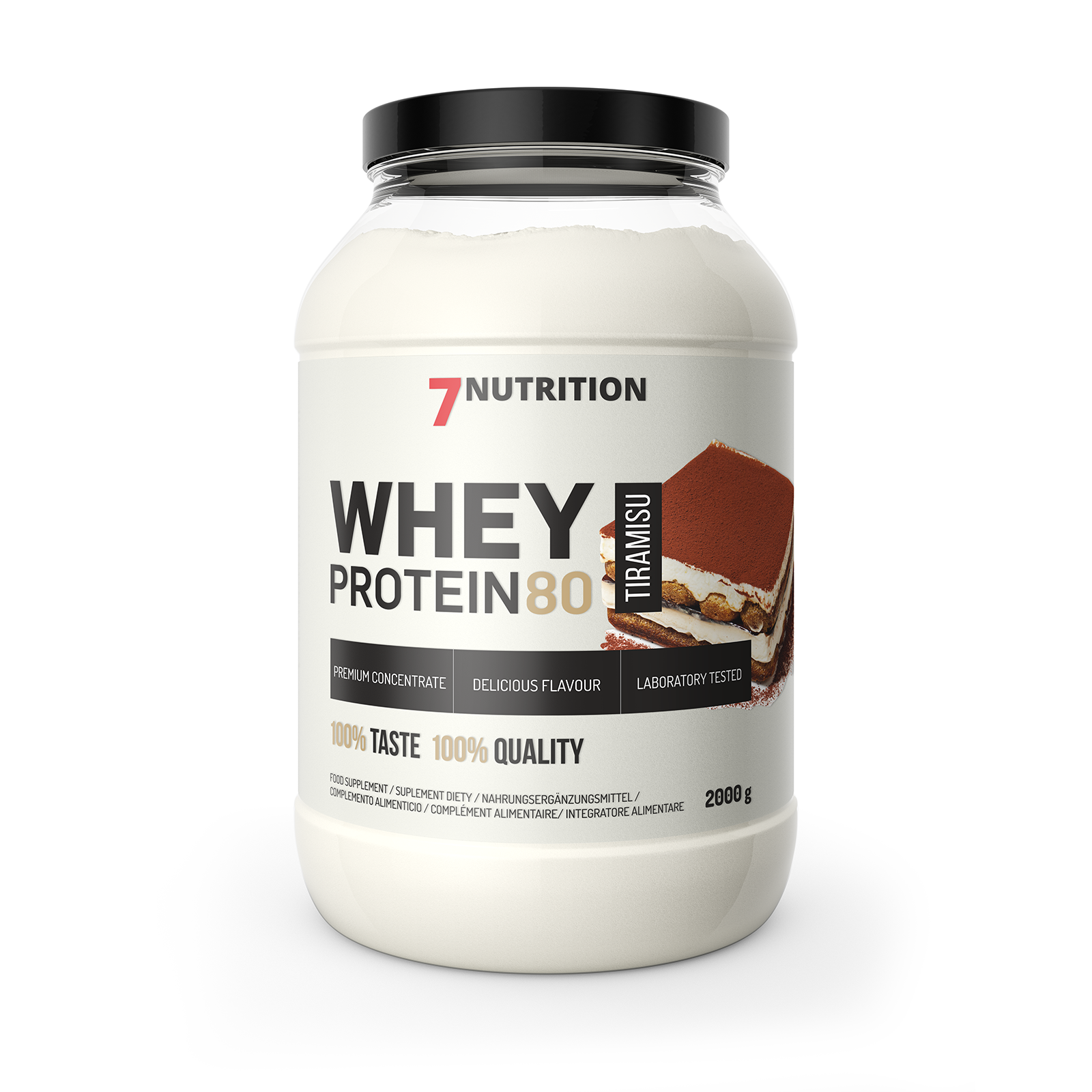 Whey Protein 80 Tiramisu 2000 g, 7NUTRITION Dose