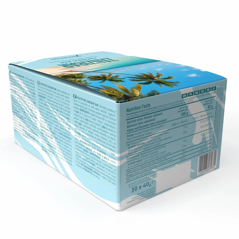 ZANZIBAR Kokosriegel 40 g mit Nährwertangaben