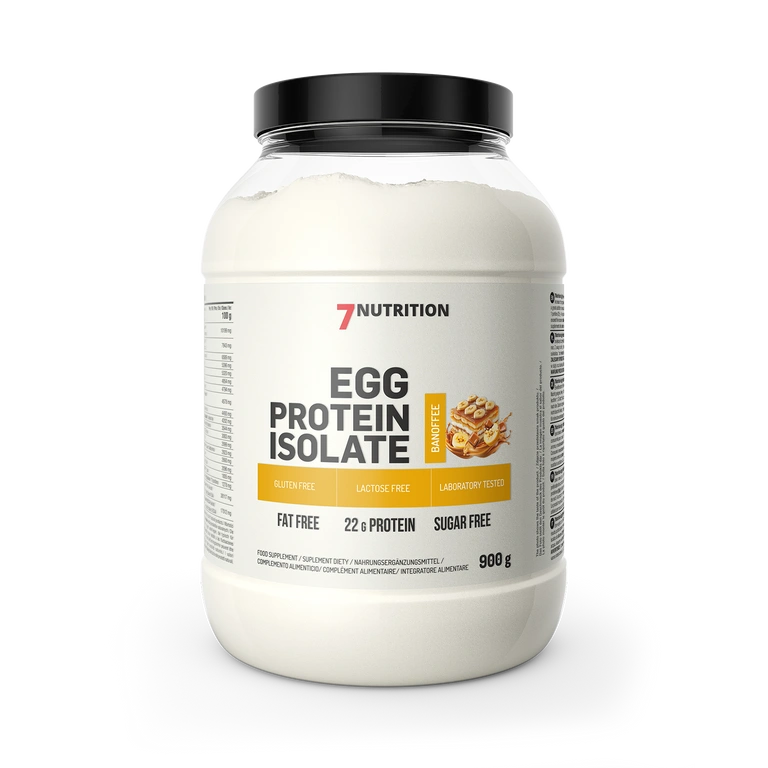 Eiprotein-Isolat 900 g im Glas mit Frontetikett, 22 g Protein