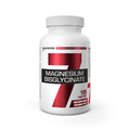 Magnesium-Bisglycinat Kapsel-Dose mit rotem Aufdruck und Deckel