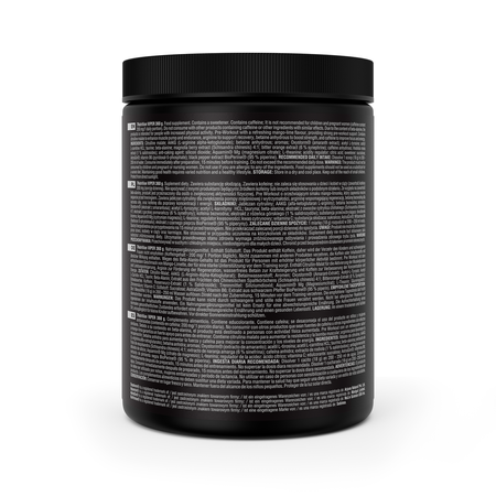 Back label of 7Nutrition Viper pre-workout tub with ingredients text