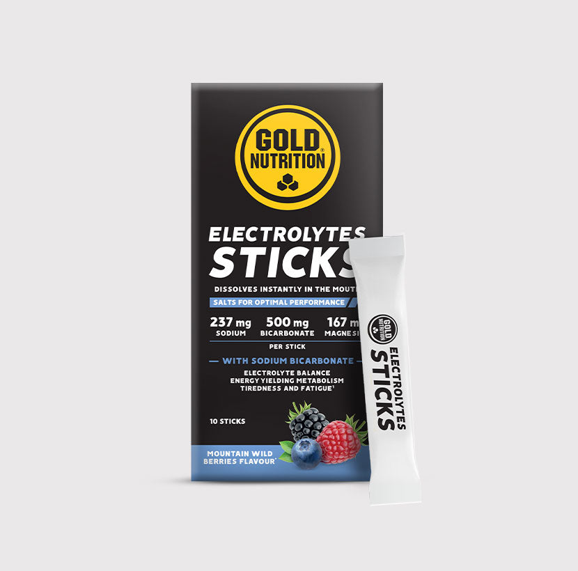 Electrolyte sticks box with 1 stick, wild berries flavor, 10 sticks
