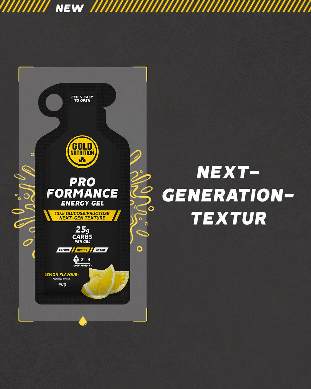 Pro Formance Energiegel Zitrone mit Next-Generation-Textur Hinweis