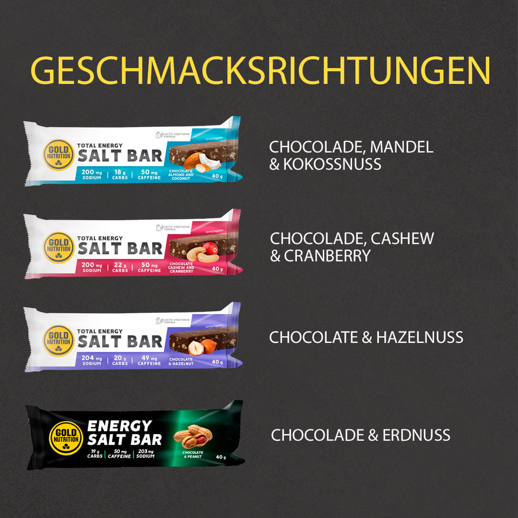 Geschmacksrichtungen-Auswahl: Schoko-Mandel-Kokosnuss, Schoko-Erdnuss, Schoko-Haselnuss