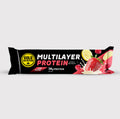 Multilayer-Proteinriegel im schwarzen Gold Nutrition Verpackungsdesign, rote Früchte & Zitrone