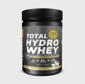 TOTAL HYDRO WHEY Vanille-Proteinpulver in schwarzer Dose mit Deckel