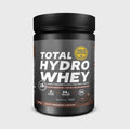 Whey-Protein-Dose Total Hydro Whey, Schokolade, schwarze Verpackung mit Deckel