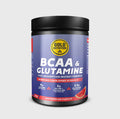 BCAA- & Glutaminpulver in schwarzer Dose, Aroma Wassermelone