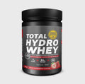 Total Hydro Whey Proteinpulver, 900 g, Erdbeere im schwarzen Becher