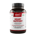 Braune Kapsel-Flasche mit rotem Frontetikett „Heart Support“, 120 Kapseln