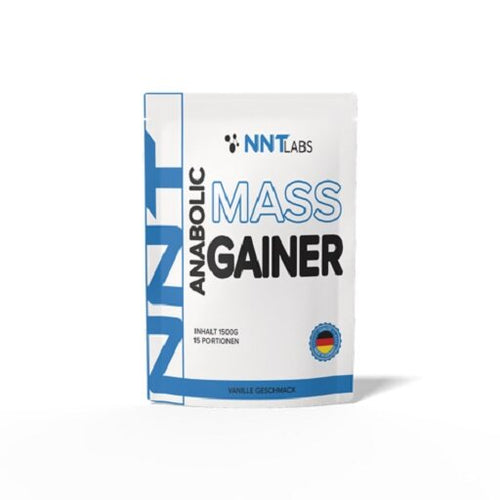 Nahrungsergänzung-Verpackung „Anabolic Mass Gainer“, NN Labs, Vanillegeschmack