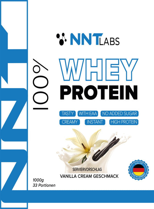 Whey Protein 1000 g, Vanille-Creme Geschmacksrichtung