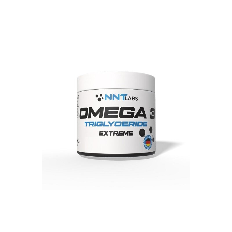 Omega-3-Triglycerid-Kapselbehälter mit NNTLABS-Aufdruck, weißes Etikett, Dose
