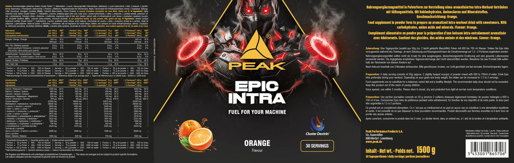 PEAK EPIC INTRA Orange Futterbeutel (1500 g)