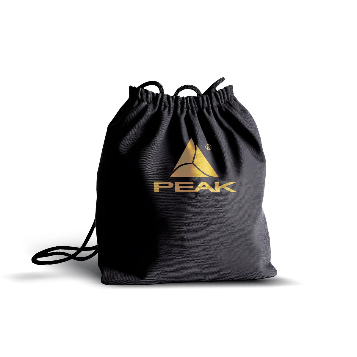 PEAK Gymnastikbeutel, schwarzer Kordelrucksack mit PEAK-Logo