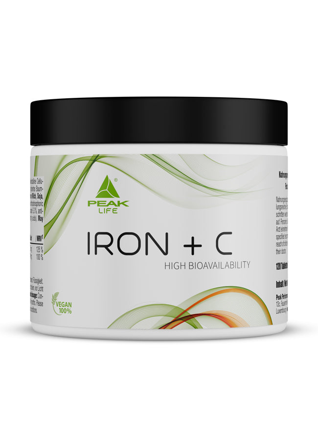 PEAK Life IRON + C Tabletten im Glas, 120er Packung