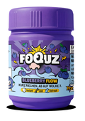 FOQUZ Blueberry Flow Duftdose in Violett mit Frontaufkleber