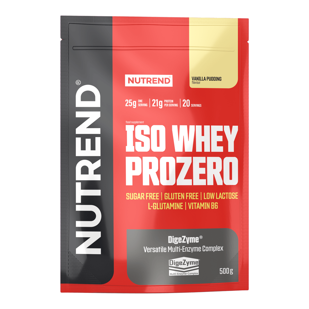 NUTREND Iso Whey Prozero 500 g Vanillepudding Pulverbeutel