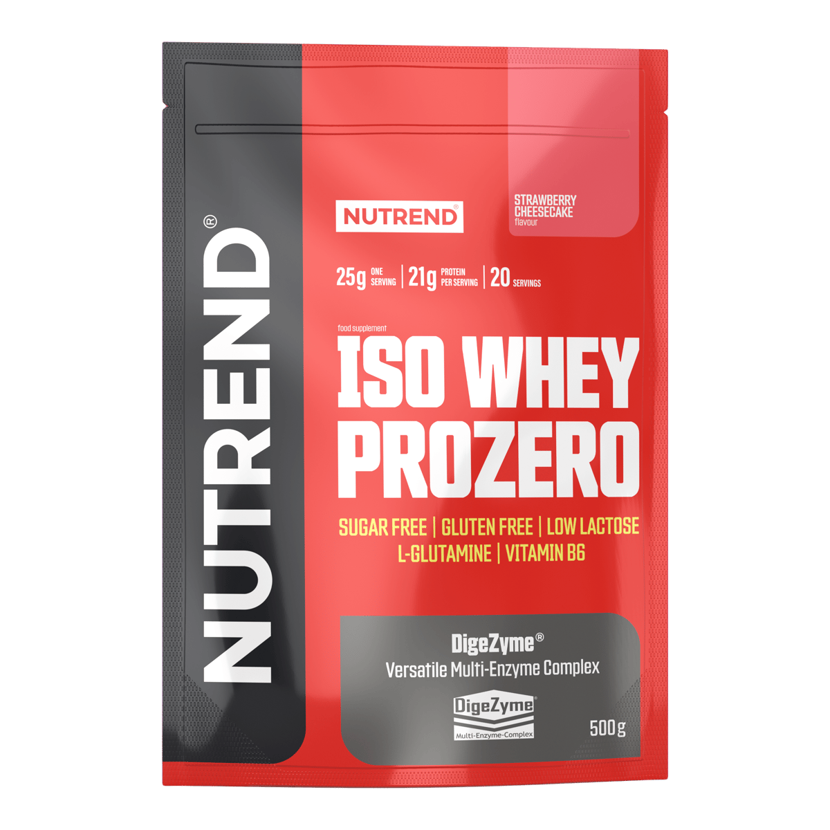 NUTREND Iso Whey Prozero Erdbeer-Cheesecake, 500 g Beutel