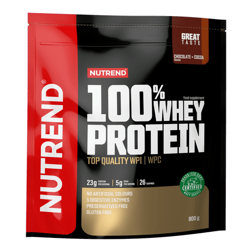 NUTREND 100% Whey Protein Schokolade-Kakao, 800 g Packung